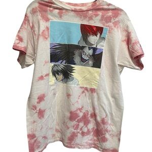 Urban Outfitters Pink and‎ White Artistic Short Sleeve Tee